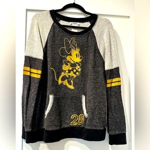 Black and Gold Disney Parks Lounge Wear Minnie Mouse Sweatshirt